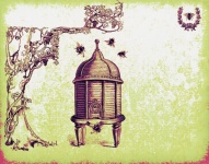 Apiary Beekeeper Vintage Art