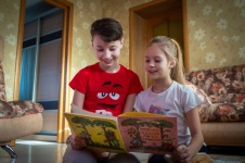 Children, Boy And Girl, Reading
