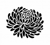 Dahlia Flower Silhouette Clipart