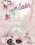 Easter Collage Paper Background