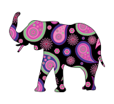 Elephant Paisley Pattern Clipart