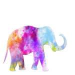 Elephant Watercolor Painting Art