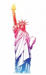 Statue Of Liberty Clipart Rainbow