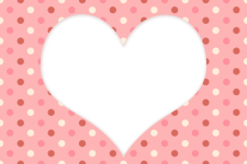 Heart Frame Pink Dots