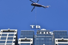 Helicopter Sign Installation