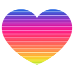 Heart Clipart Rainbow Colors