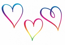 Hearts Rainbow Colors Clipart