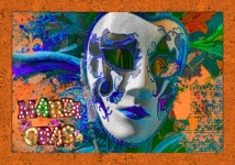 Mardi Gras Mask Poster