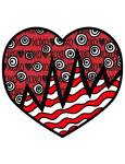 Memphis Style Heart PNG