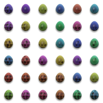 Decorated Easter Egg Background PNG