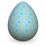 Star Decorated Easter Egg