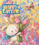 Easter Bunny Colorful Greeting Card