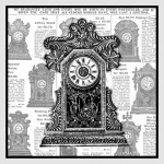 Vintage Mantel Clock Poster