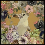 Vintage Floral Rabbit Illustration