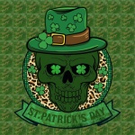 St. Patrick&039;s Day Sugar Skull