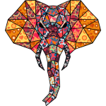 Geometric Pattern Filled Elephant