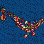 Geometric Pattern Filled Whale