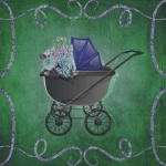 Vintage Baby Carriage With Flowers