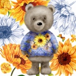 Sunflower Spring Teddy Bear