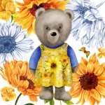 Sunflower Spring Teddy Bear