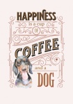Vintage Style Coffee Dog Poster