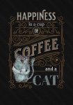 Vintage Style Cat Coffee Poster