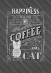Vintage Style Cat Coffee Poster