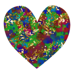 Glitter Pattern-filled Heart PNG