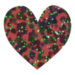 Glitter Pattern-filled Heart PNG