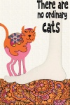 1970 Retro Floral Cat Poster