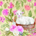 Baby Lamb In Basket
