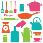 Kitchen Utensils Colorful Clipart