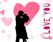 Love, Couple, Postcard, Valentine&039;s