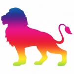 Lion Clipart Colorful Rainbow Colors