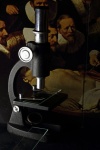 Old Microscope With Glass Plates