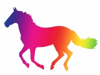 Horse Clipart Colorful Rainbow Colors