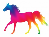 Horse Clipart Rainbow Colors