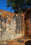 Rock And Plaster On Old Fort Wall