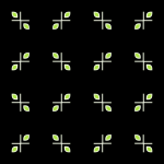Seamless Pattern Cross Leaves