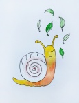 Snail, Smile, Cute, Leaves, Clam