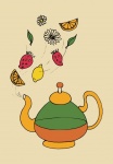 Teapot, Tea Brewing, Colorful