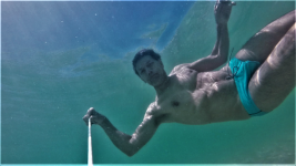 Underwater Swimming Man