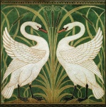 Vintage Illustration Old Swans