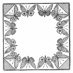Vintage Frame Butterfly Lace