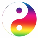 Yin And Yang Rainbow Colors
