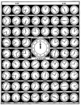 Time Zones World Clock Clipart