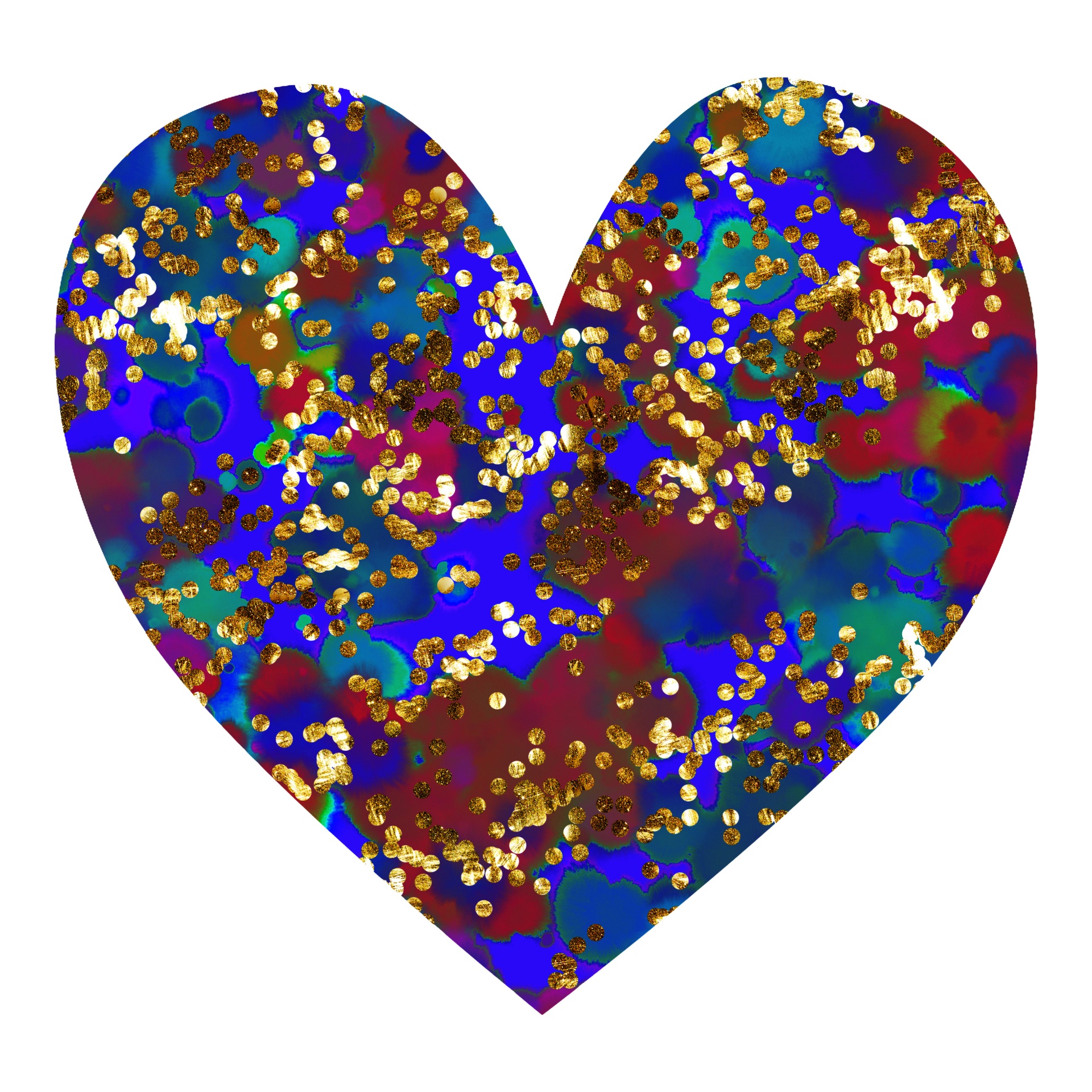 Glitter Pattern-filled Heart