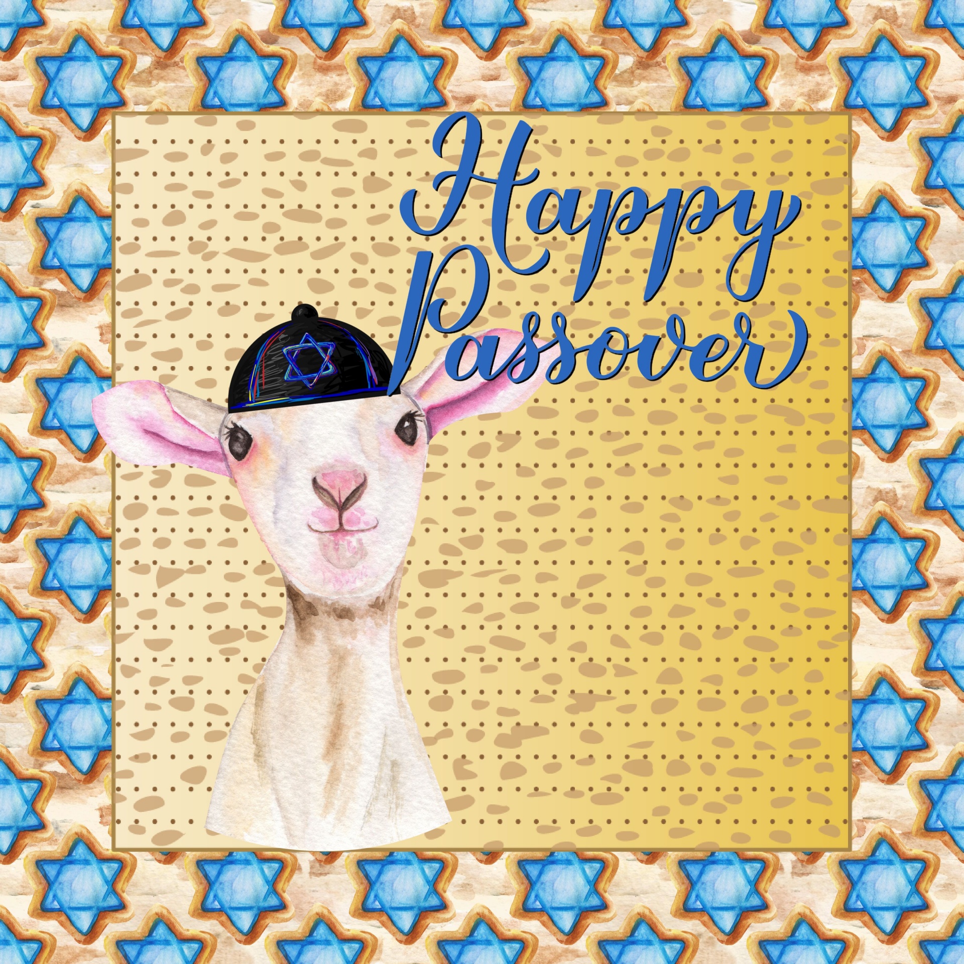 Happy Passover Lamb Greeting