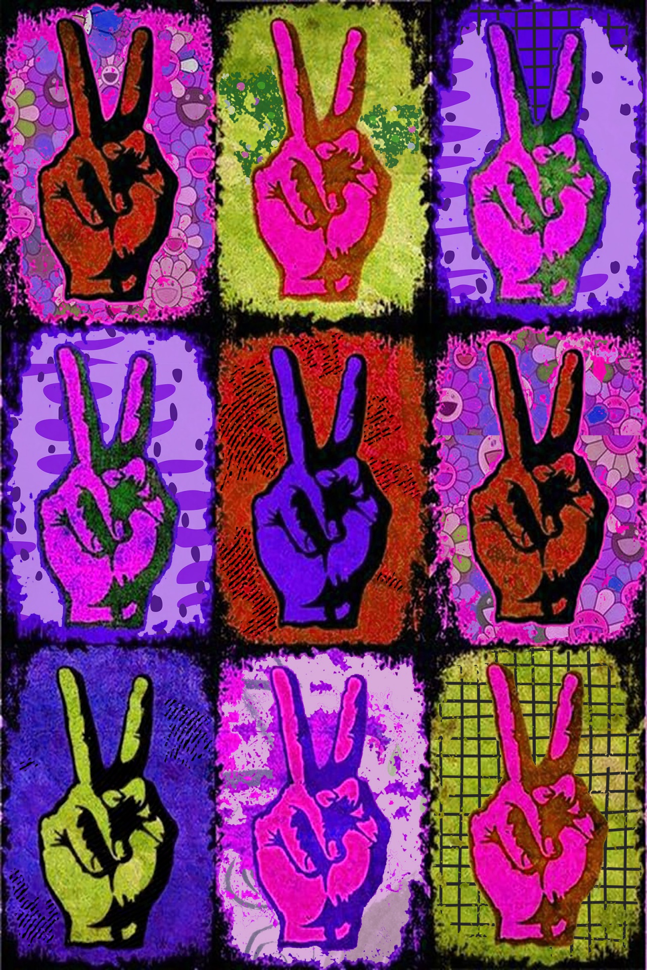 Peace Sign Hands Poster