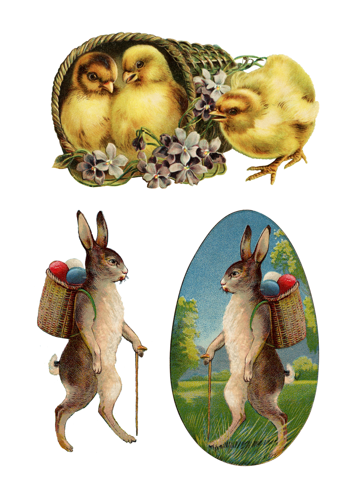 Easter Vintage Chick Bunny